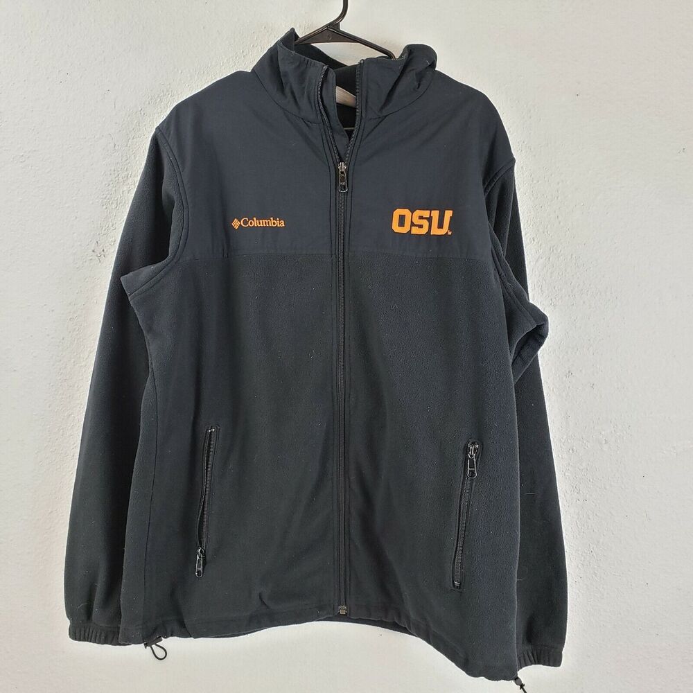 Columbia Mens Black Oregon Beavers jacket. Wind Breaker Jacket Size XL